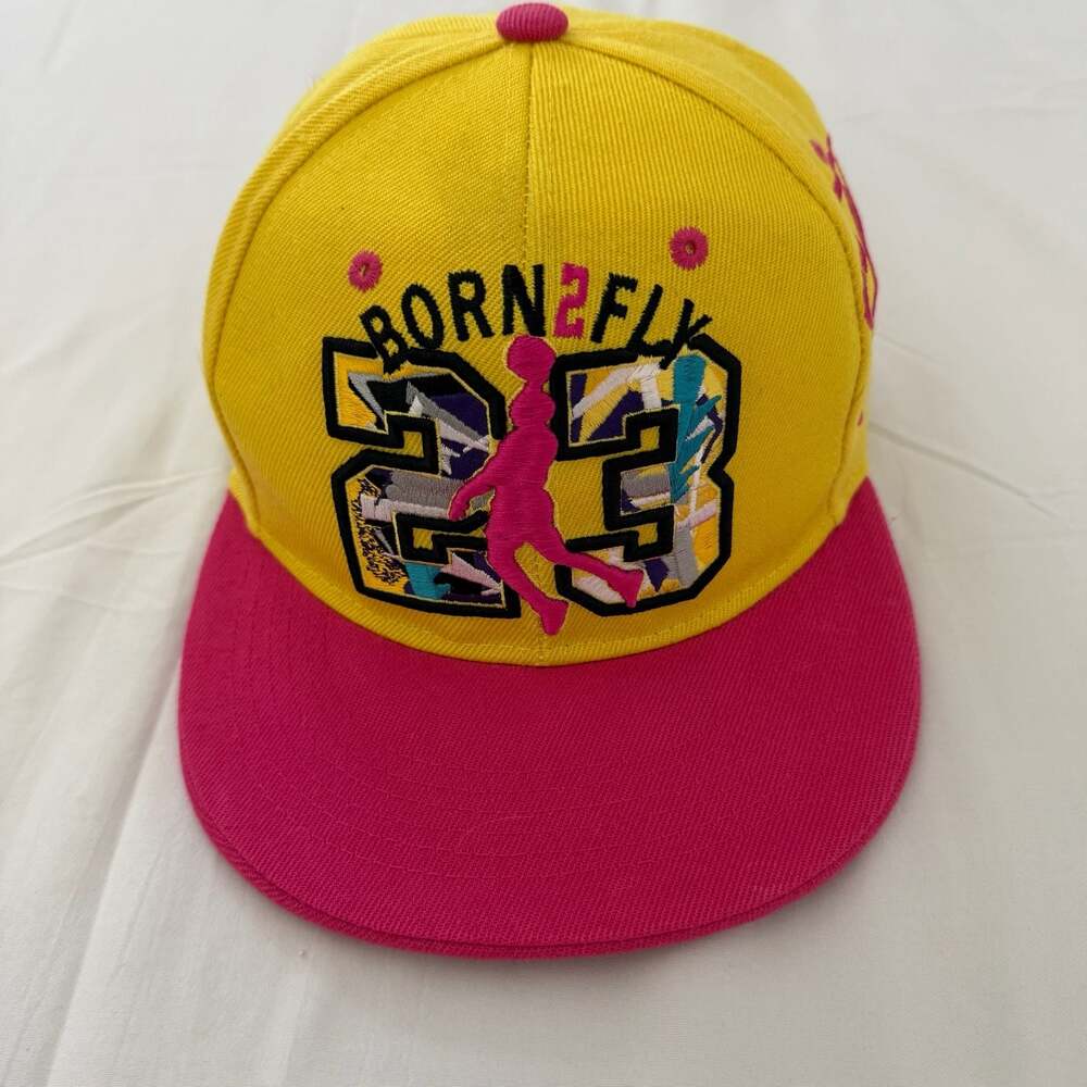 Born Fly Born 2 Fly 23 Legend Snapback Hat Yellow Pink